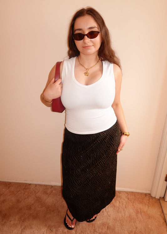 ZEBRA MAXI SKIRT
