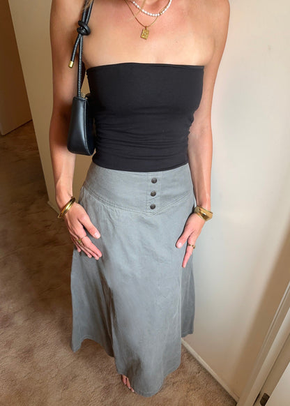 CALVIN KLEIN GREY MAXI SKIRT