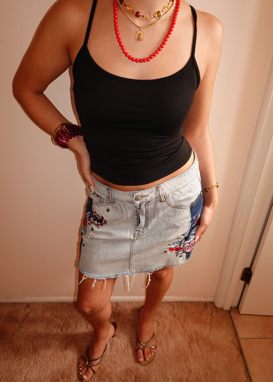 DESIGUAL DENIM MINI SKIRT