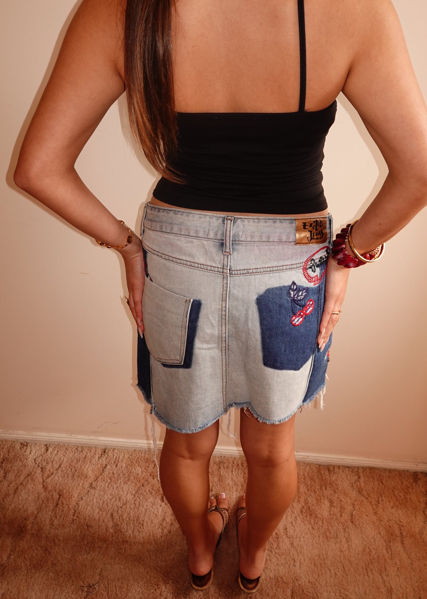 DESIGUAL DENIM MINI SKIRT
