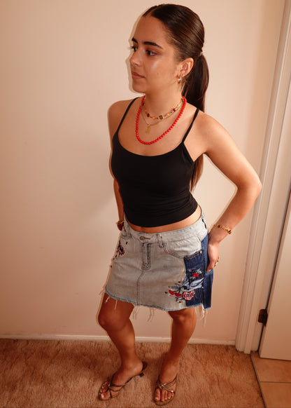 DESIGUAL DENIM MINI SKIRT