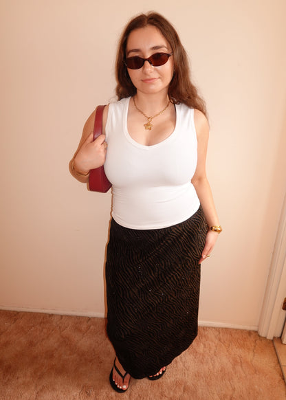 ZEBRA MAXI SKIRT