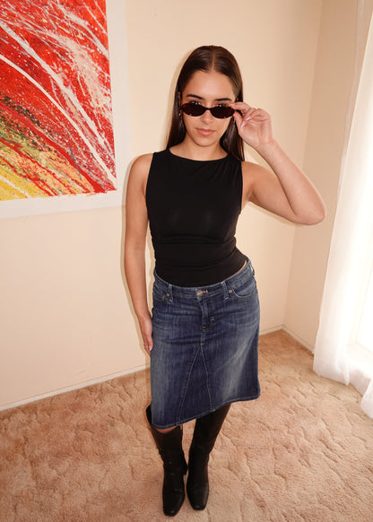 LEE DENIM MIDI SKIRT