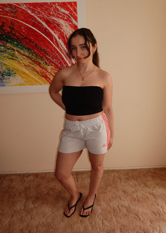 GREY & PINK ADIDAS SHORTS