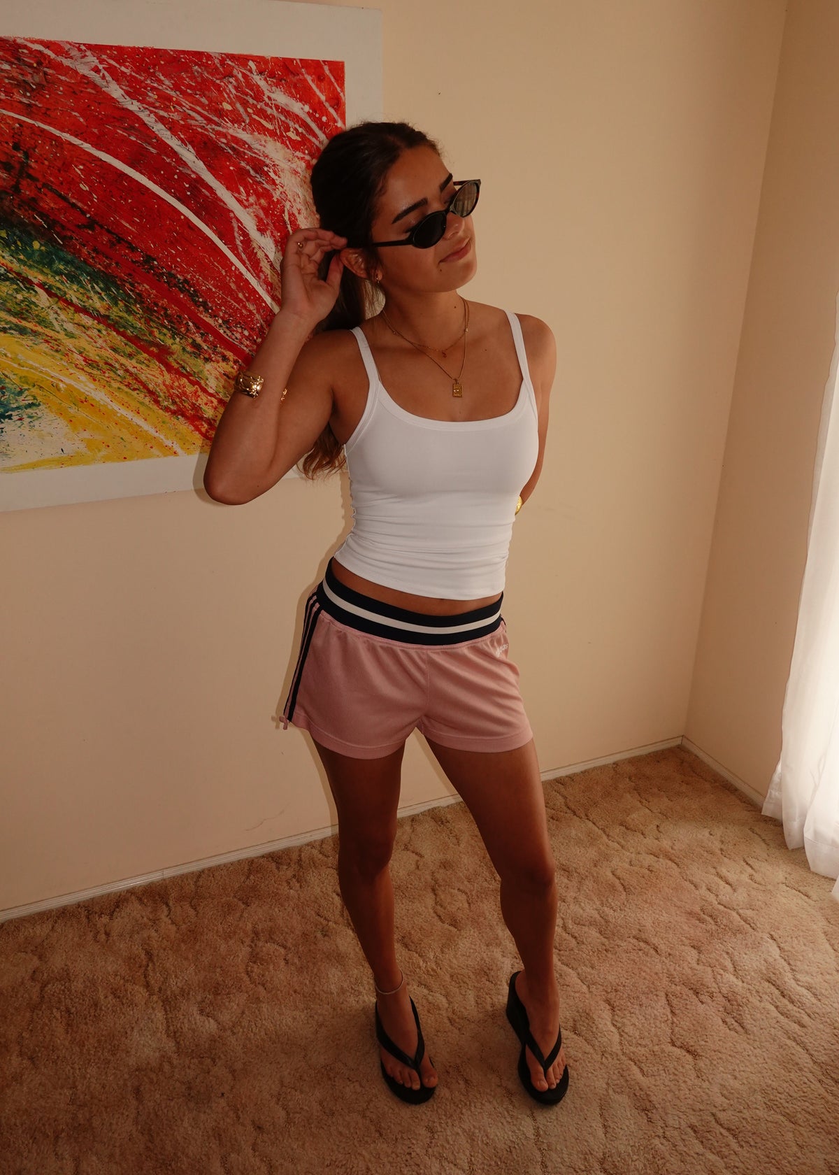 PINK ADIDAS SHORTS