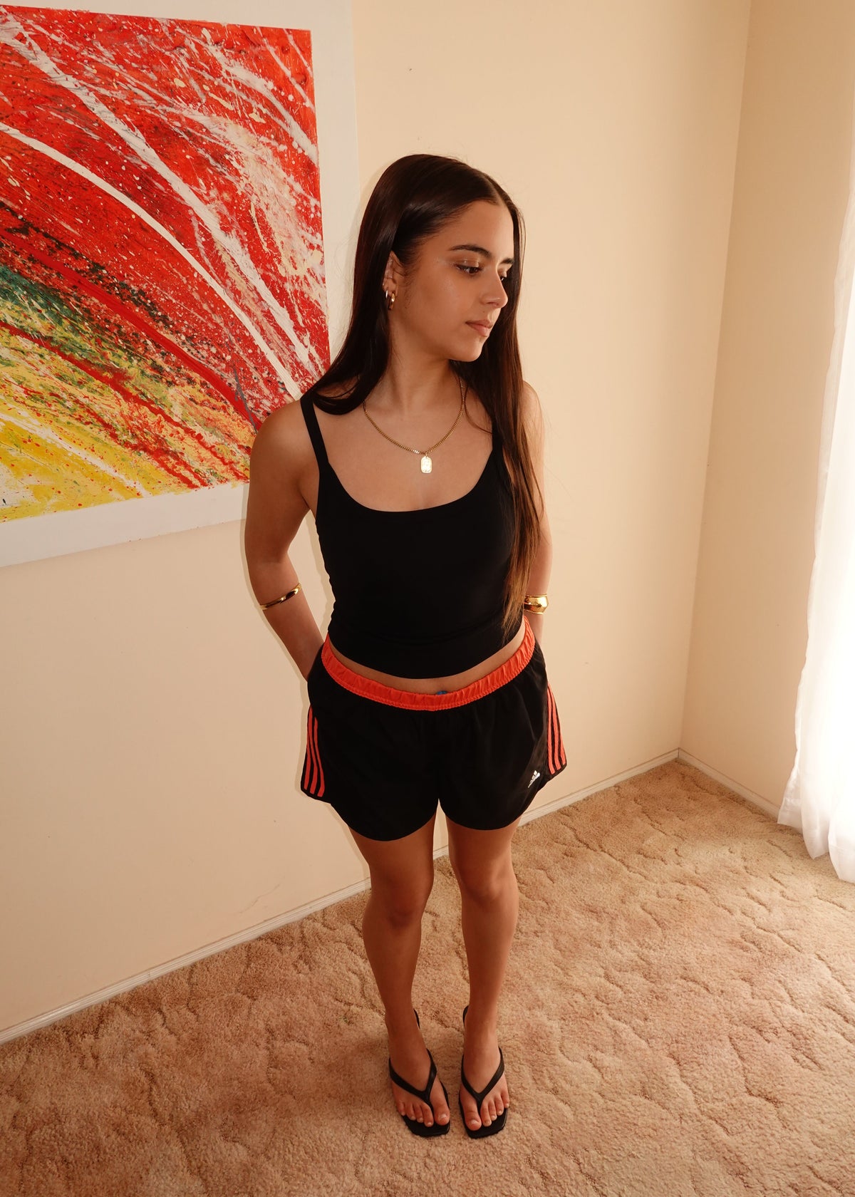 ADIDAS SHORTS BLACK & PINK