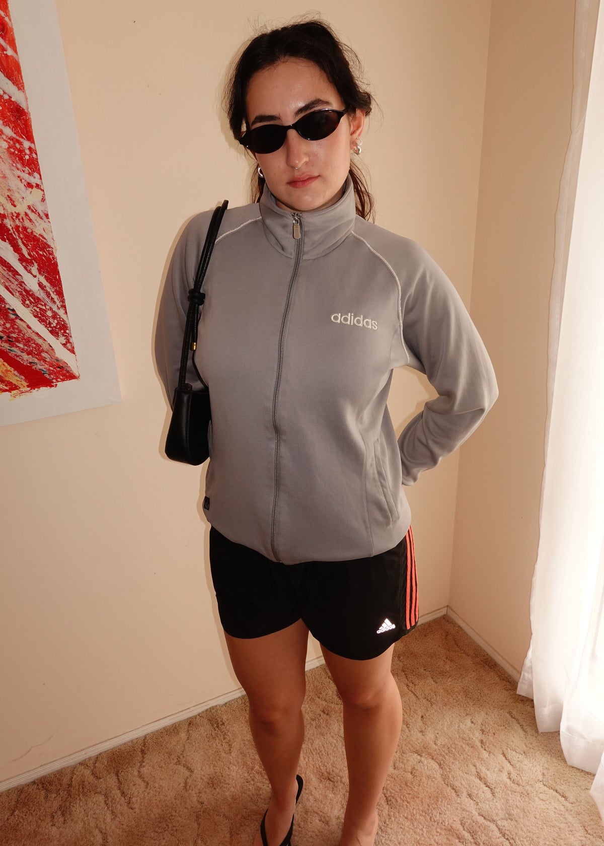ADIDAS GREY TRACK JACKET