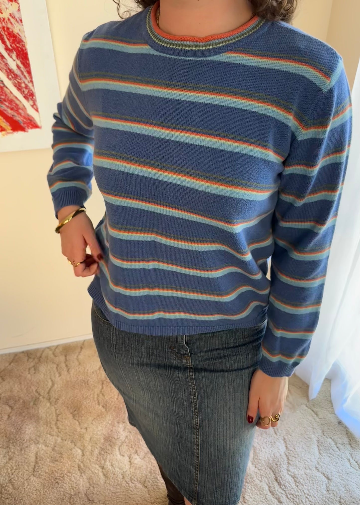 TOMMY HILFIGER STRIPED KNIT JUMPER