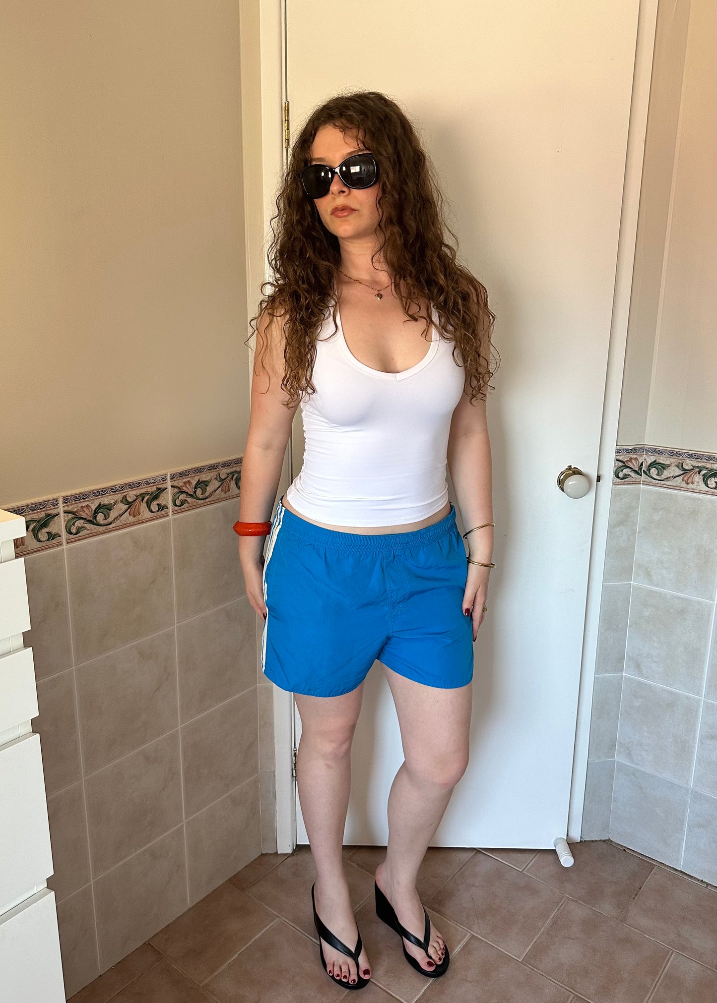 BLUE ADIDAS SHORTS