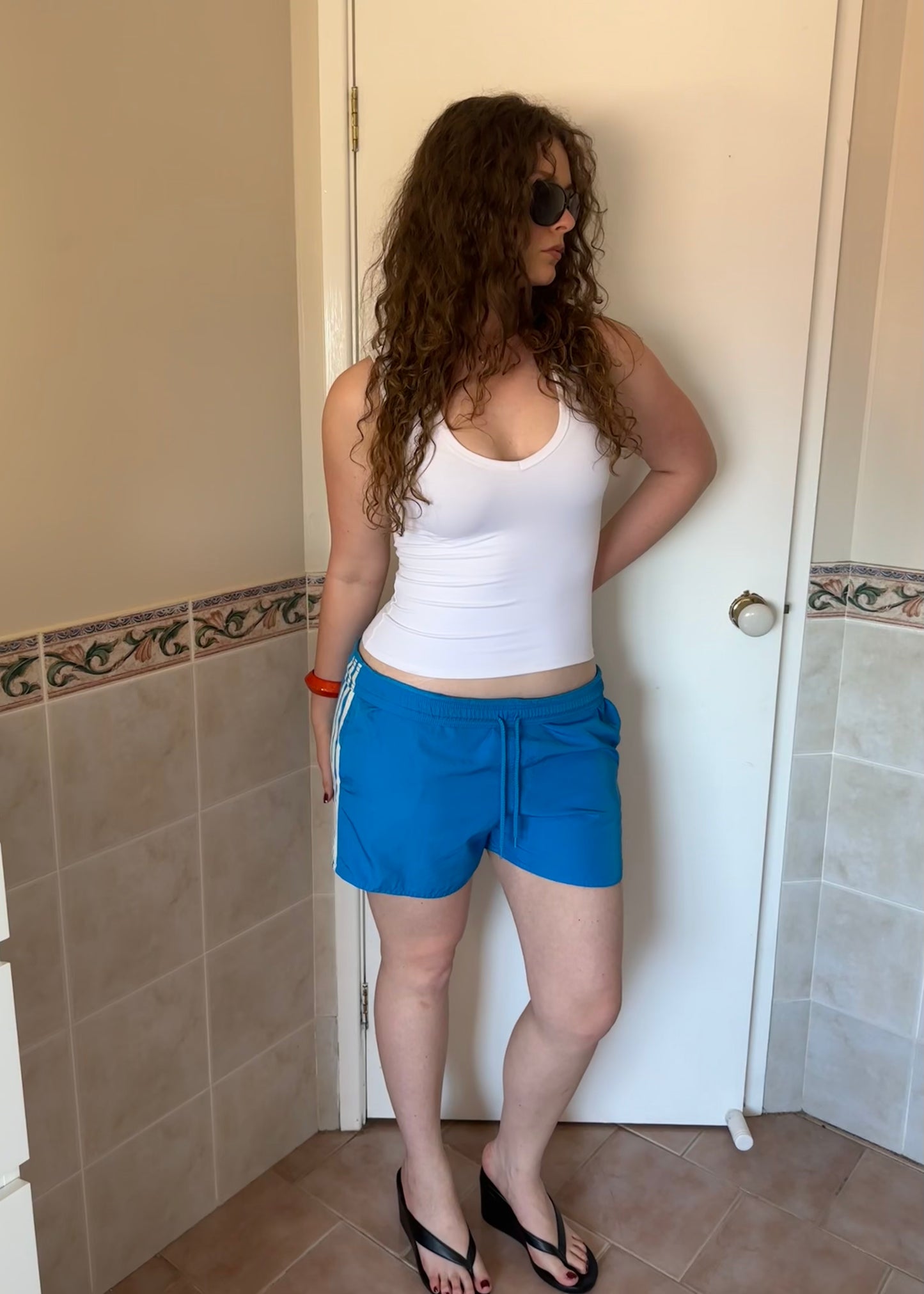 BLUE ADIDAS SHORTS
