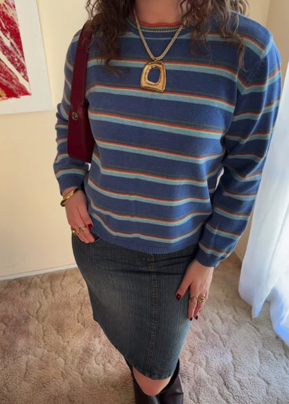 TOMMY HILFIGER STRIPED KNIT JUMPER