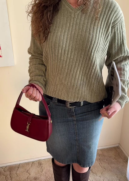 RIFLE GREY V-NECK KNIT