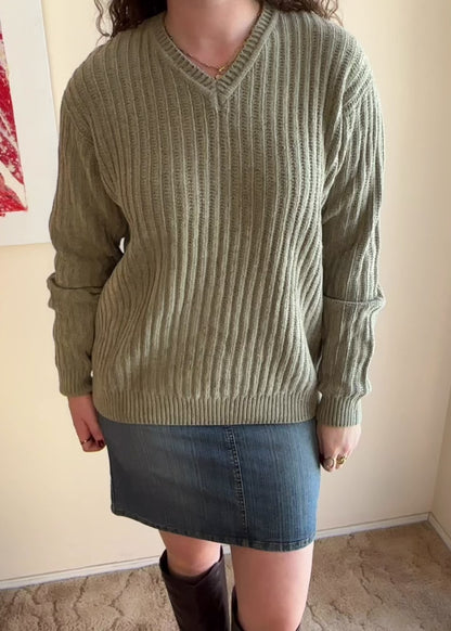 RIFLE GREY V-NECK KNIT