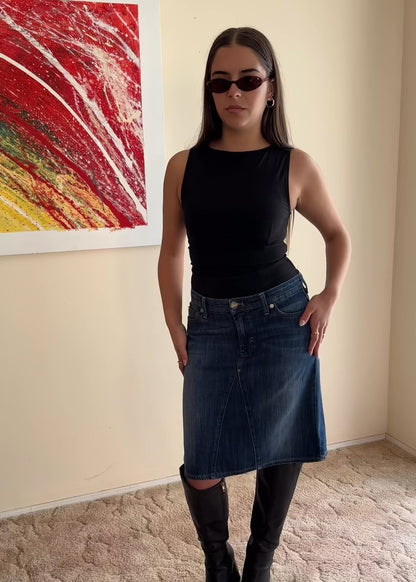 LEE DENIM MIDI SKIRT