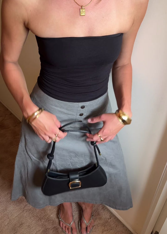 CALVIN KLEIN GREY MAXI SKIRT